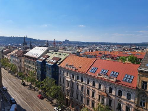 Pohľad z vtáčej perspektívy na ubytovanie Hotel Legie