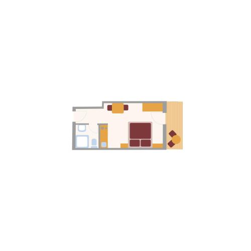 an illustration of a house isolated on a white background at Harmls Aparthotel in Flachau