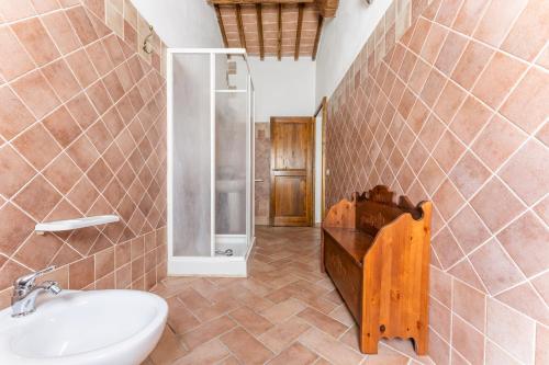 Et badeværelse på Podere Marcigliana