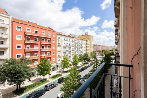 a view of a city street with buildings at Home Out Rooms & Apartments in Lisbon