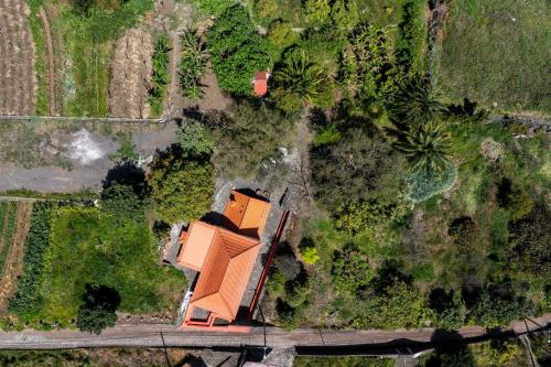 an overhead view of a house in a field at Quinta da Fonte by An Island Apart in Calheta