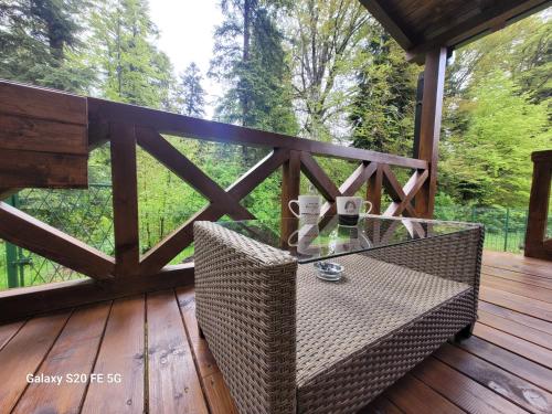 Rõdu või terrass majutusasutuses Chalet Amik