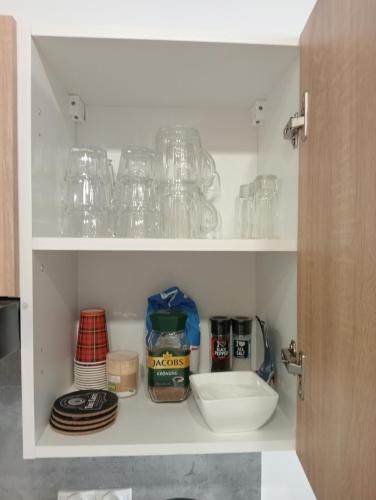 Kuchnia lub aneks kuchenny w obiekcie Apartament Diament 2 - Jezioro Nyskie