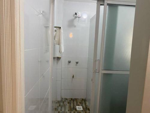 a shower with a glass door in a bathroom at Riiri Heights Ong'ata Rongai in Ongata Rongai 