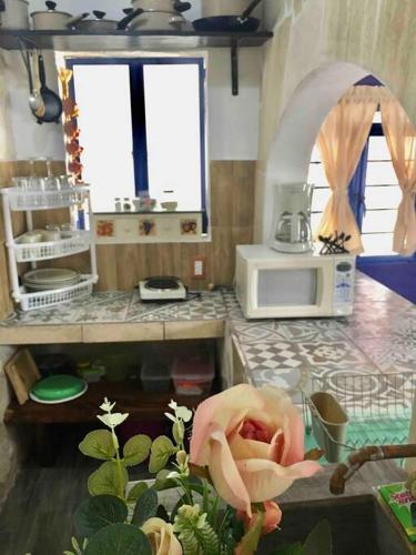 Kuchyň nebo kuchyňský kout v ubytování Tiny house Comulco con aire acondicionado.