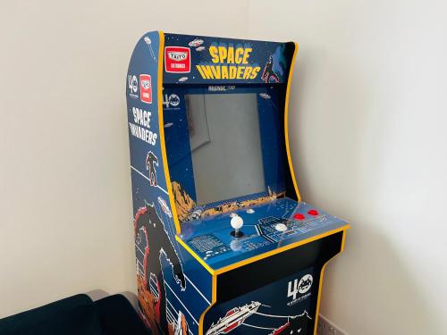 a video game console with aasy at East London Apartment near Station & Free Parking, Arcade Machine in Romford