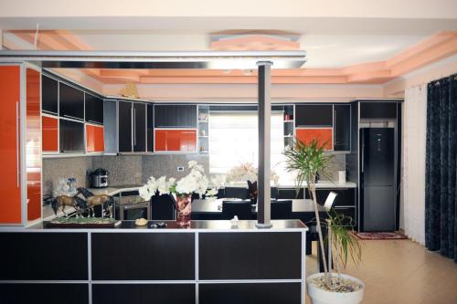 Dapur atau dapur kecil di Villa Skendo