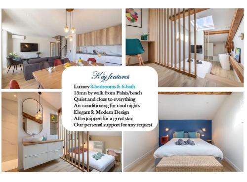 BRP Cannes Center,Top floor Luxurious house,8 bed