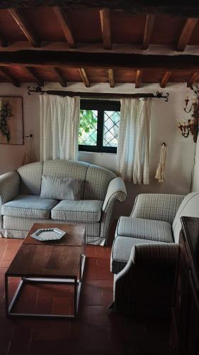 Χώρος καθιστικού στο Celle di lecchi nel Chianti