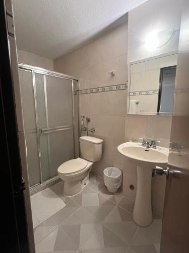 Ett badrum på Eurohotel