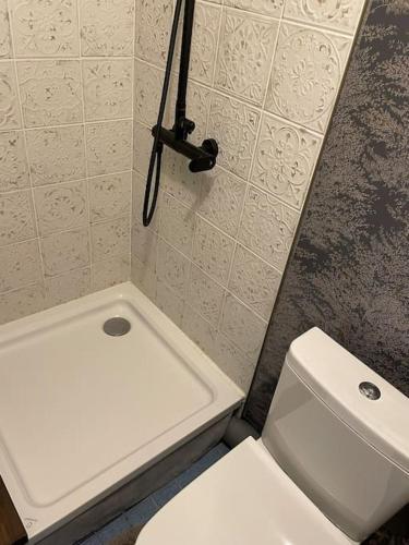 un bagno con un water bianco e un lavandino di Waxwing Chamber a Tallinn