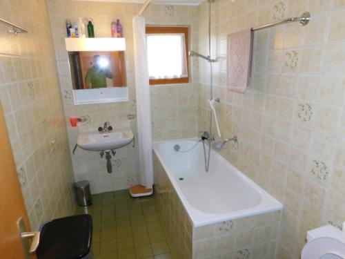 Koupelna v ubytování Ferienwohnung Fernblick