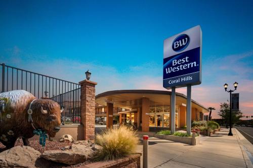 a best western sign in front of a store at Best Western Coral Hills in St. George