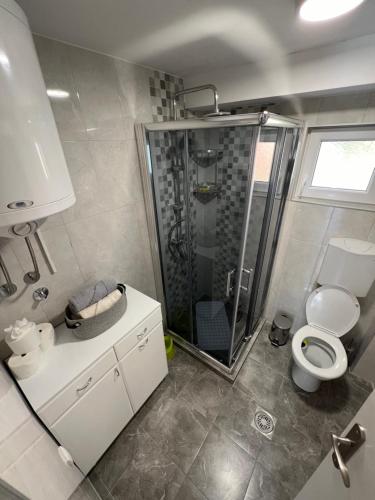 Koupelna v ubytování Apartman JV