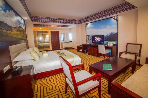 Μια τηλεόραση ή/και κέντρο ψυχαγωγίας στο Kamalashi Boutique Inn