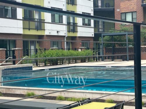 an empty swimming pool on a balcony of a building at Masterkeys Rentals LLC in Indianapolis