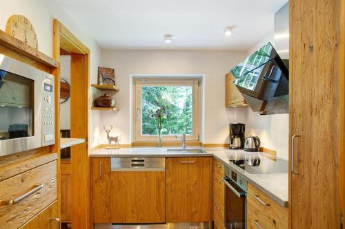 Dapur atau dapur kecil di Berghütte Waldhäuser