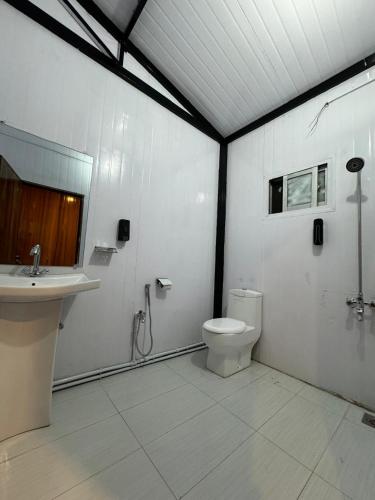 y baño con aseo y lavamanos. en Infinity Villa and Resort Kumrat Valley, en Tāl