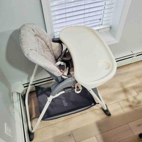 a white chair sitting on top of a floor at New 3b House in Saugerties Village 4 mins to HITs in Saugerties