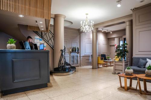 Vestibiulis arba registratūra apgyvendinimo įstaigoje Gran Hotel Panamericano