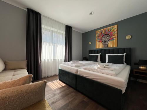 Ένα ή περισσότερα κρεβάτια σε δωμάτιο στο Comfort Apartments Palanga