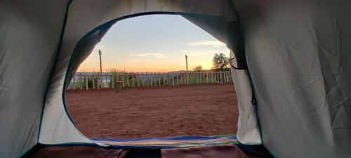 a view of the inside of a tent at Yuva Yatri Campsite in Mahabaleshwar