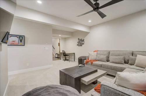 a living room with a couch and a table at Black Rock Ridge 14202 by Moose Management in Park City