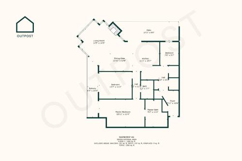 a floor plan of a house at Ravencrest by Outpost Whistler in Whistler