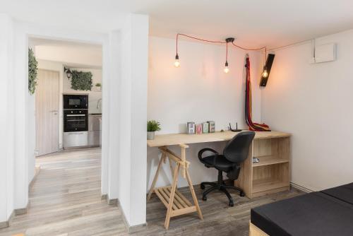 Dapur atau dapur kecil di Apartments Rok