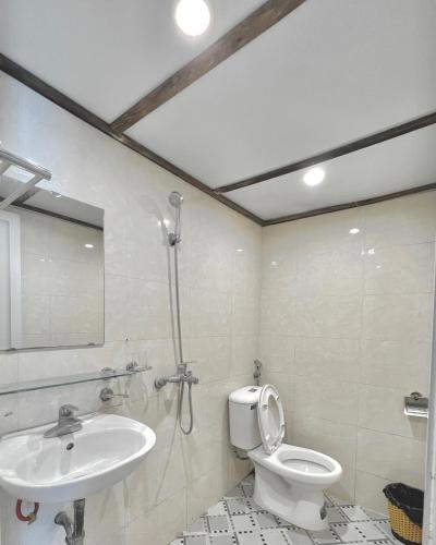 a bathroom with a toilet and a sink at Love House Homestay SAPA in Sa Pa