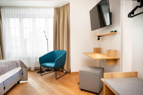 TV a/nebo společenská místnost v ubytování Zum Lenz