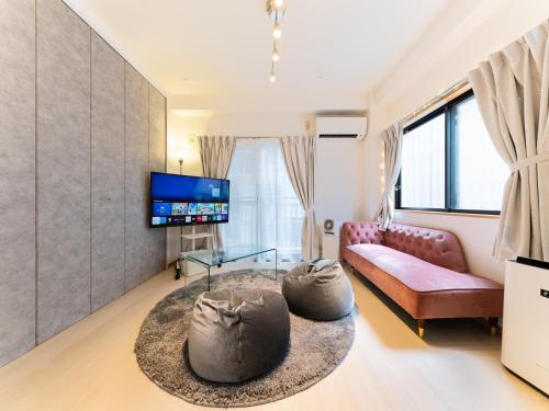 Postel nebo postele na pokoji v ubytování Shinjuku, Hatsudai Sta 7min walk,PS5,Switch,Wi-Fi
