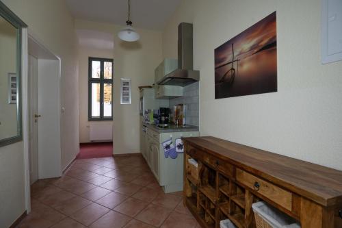 Η κουζίνα ή μικρή κουζίνα στο Villa Stock Appartement