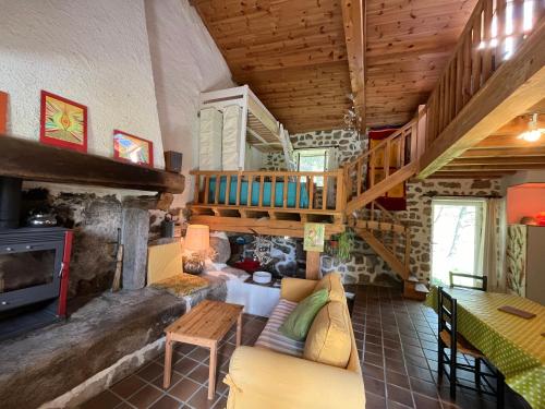 Χώρος καθιστικού στο Loft du Moulin Chandy