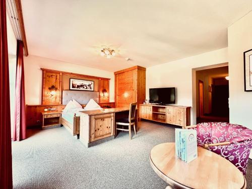 Kuchyň nebo kuchyňský kout v ubytování Hotel Das Urbisgut