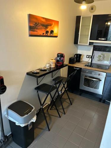 Dapur atau dapur kecil di Luxury Spa Appartement