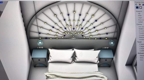 Säng eller sängar i ett rum på Mylos Luxury Escape Villa