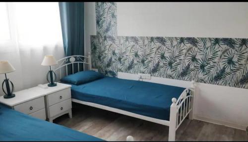 Кровать или кровати в номере Apartment for couples