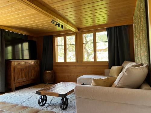 Posezení v ubytování Chalet Diablerets