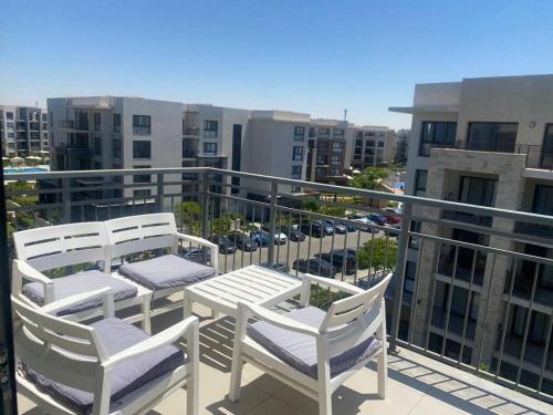 Balkón nebo terasa v ubytování Marassi hotel Apartment