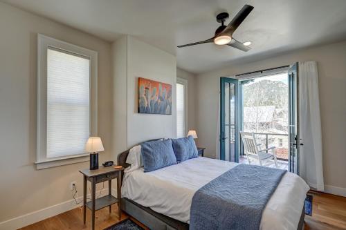 a bedroom with a bed and a ceiling fan at South Main Residences by Surf Hotel in Buena Vista