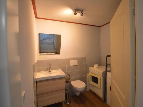 mała łazienka z umywalką i toaletą w obiekcie t Kaatsheuveltje 1 w mieście Kaatsheuvel