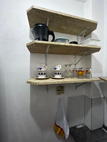 Η κουζίνα ή μικρή κουζίνα στο Espaço 31 em Santos