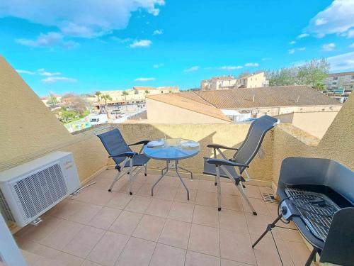 Studio climatisé avec terrasse et parking privé à Marseillan Plage pour 4 personnes - FR-1-326-817