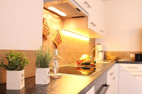 Appartements Sonnenscheinにあるキッチンまたは簡易キッチン