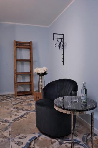 Χώρος καθιστικού στο Gästezimmer Klassen(T)raum