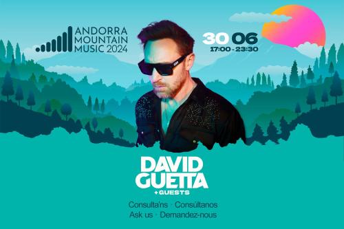 un poster per un festival musicale con un uomo con gli occhiali da sole di Hotel Cervol ad Andorra la Vella