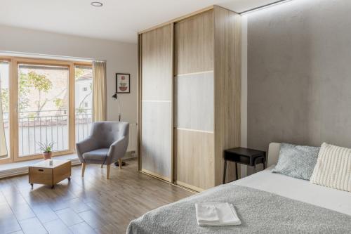 Postel nebo postele na pokoji v ubytování BALANCE apartments