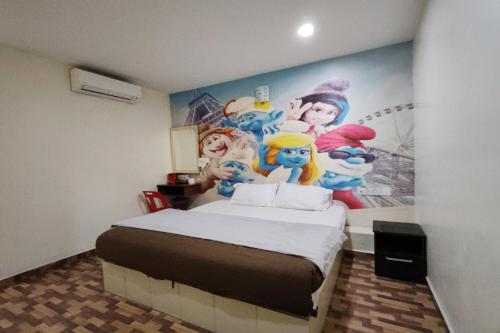 Postel nebo postele na pokoji v ubytování Nova Hotel, Ipoh Tambun