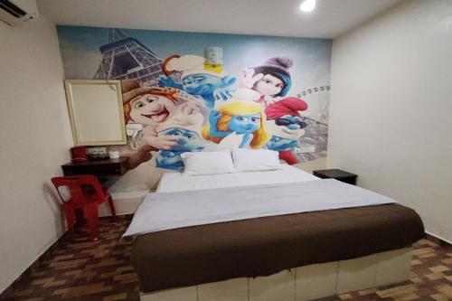 Postel nebo postele na pokoji v ubytování Nova Hotel, Ipoh Tambun